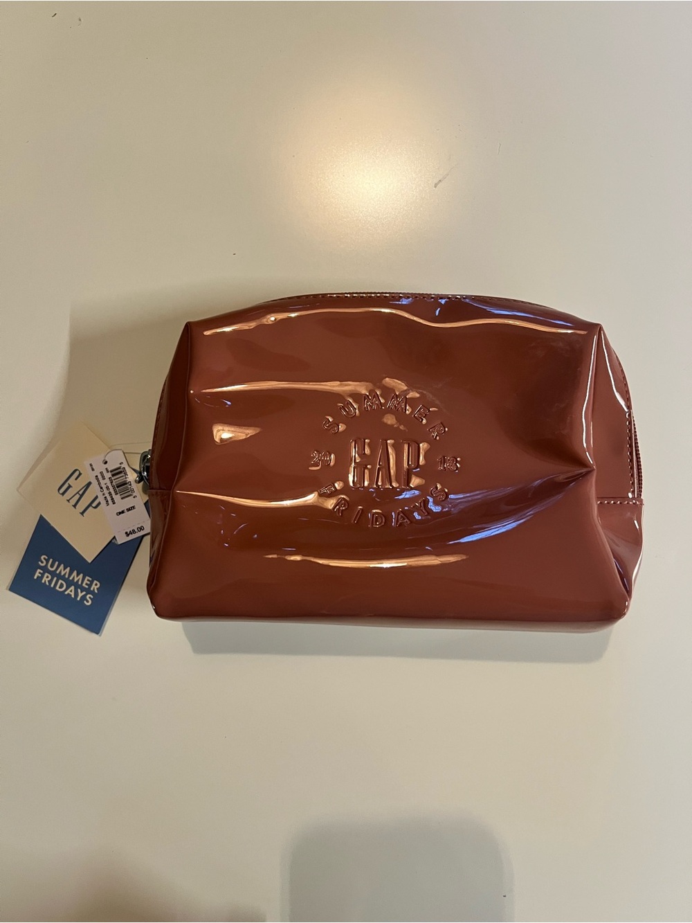 GAP Glossy Toiletry Bag in Dusty Rose Brown